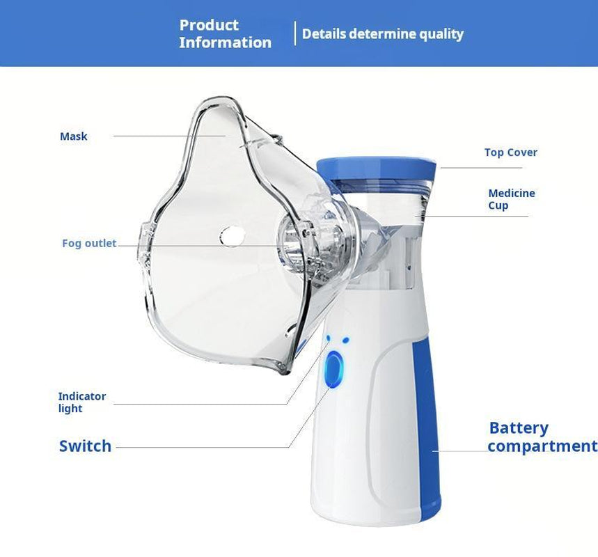 Ultrasonic Nebulizer - Nebulizer, Rechargeable Nebulizer for Adults and Children, Portable Nebulizer, Two Modes, Self-Cleaning Function, Suitable for Breathing Problems